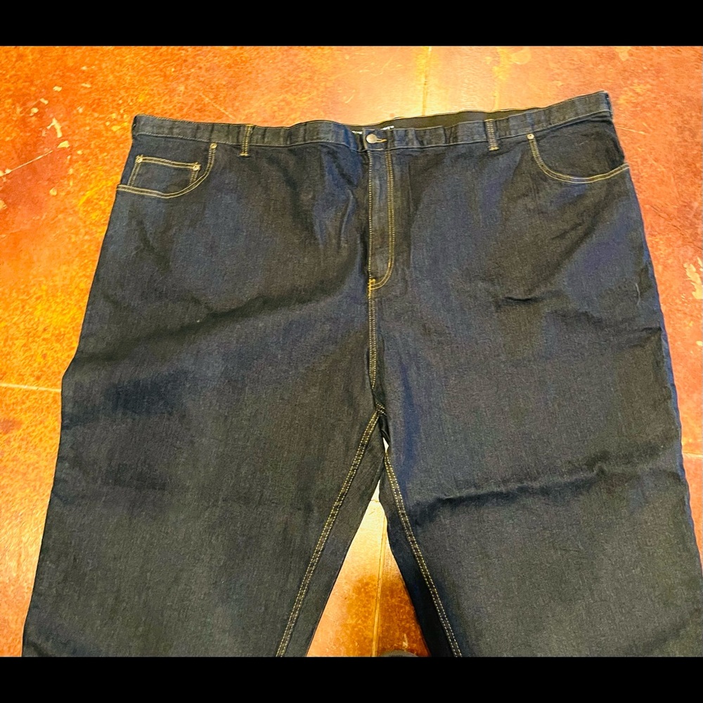 NWT HARBOR BAY Men's 64 Waist 32 Inseam Denim Jeans Plus Size Men's Blue Jeans